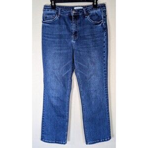 Lovervet by Vervet Women’s Size 31 Straight Leg Mid Rise Jean Blue Denim Stretch